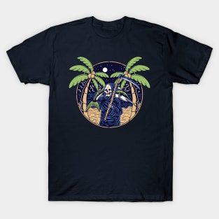 Grim Reaper Carrying Fish T-Shirt